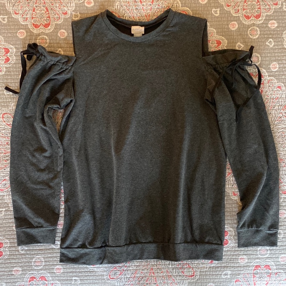 South Moon Under | Neely Cold Shoulder Sweatshirt size Large MADE IN USA